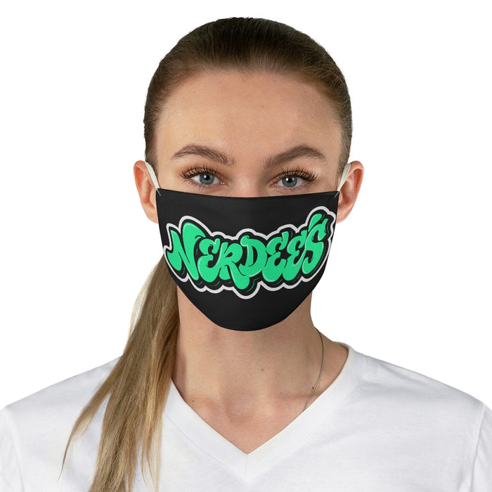 Nerdee's Original Graffiti Logo Collectible Fabric Face Mask - Black