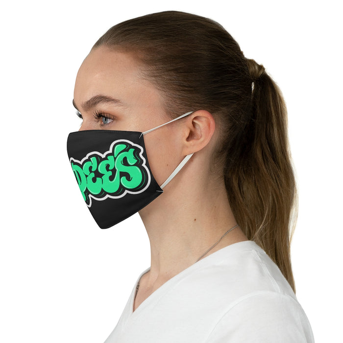 Nerdee's Original Graffiti Logo Collectible Fabric Face Mask - Black