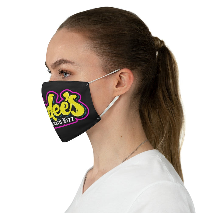Nerdee's Yellow Logo Fabric Face Mask - Black