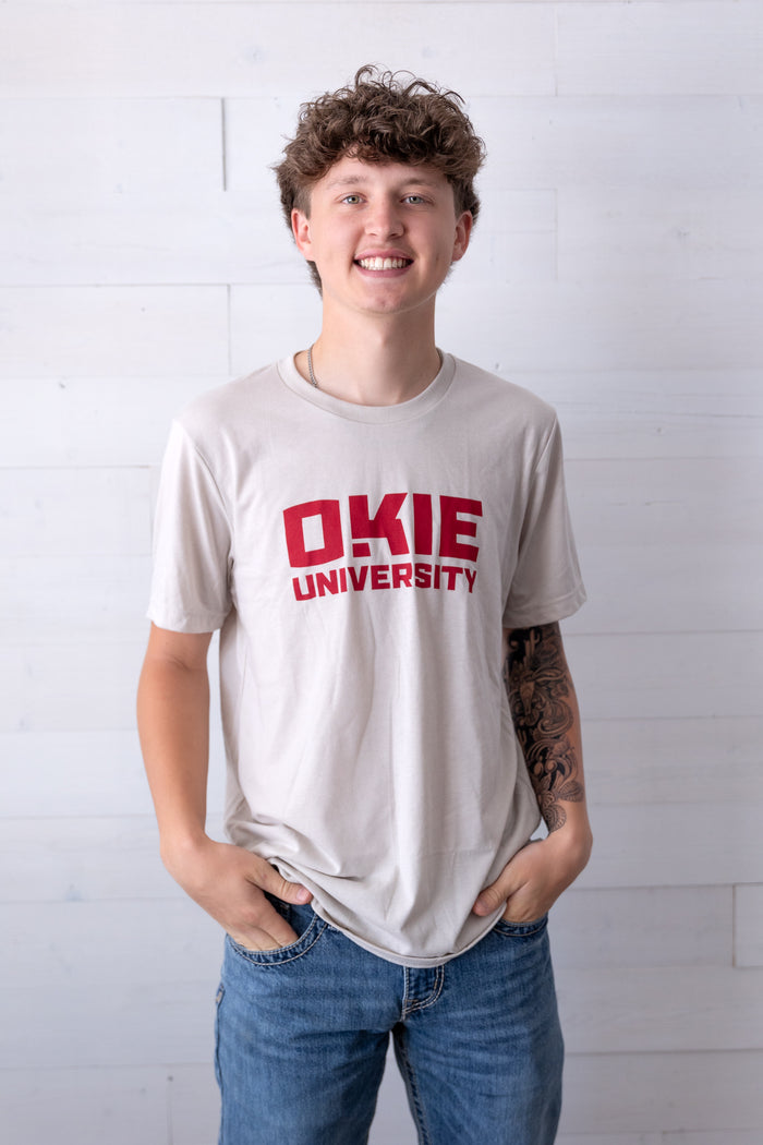 Okie University Graphic Tee Grey