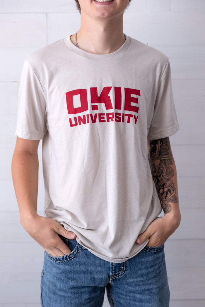 Okie University Graphic Tee Grey