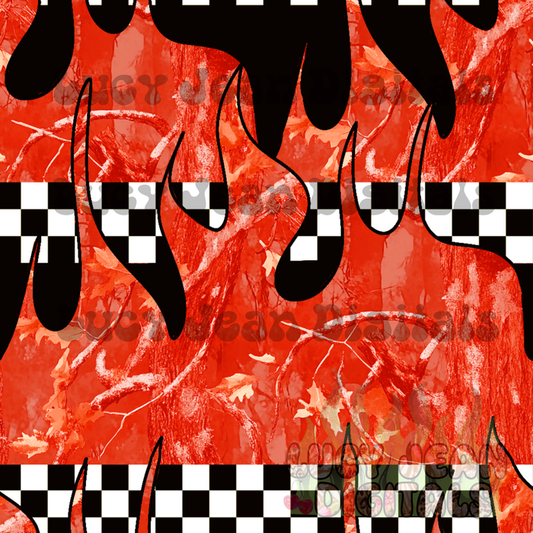 Orange camo flames Seamless File