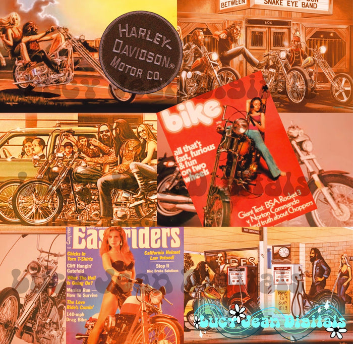 Orange easyriders Seamless File