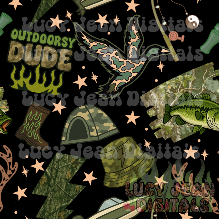 Outdoorsy Dude Seamless File