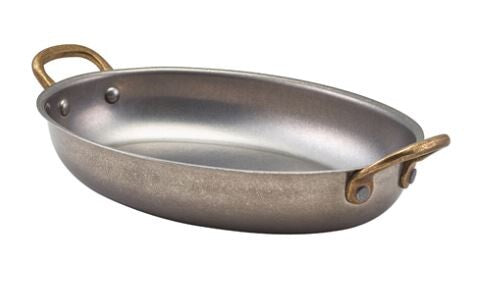 Oval Dish Vintage Steel 20.75 x 15.75cm (Box Of 6)