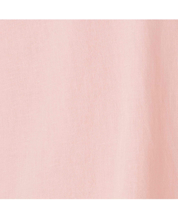 Men's Peach Linen Cotton Classic Fit Button-Down Casual Shirt fabric detail