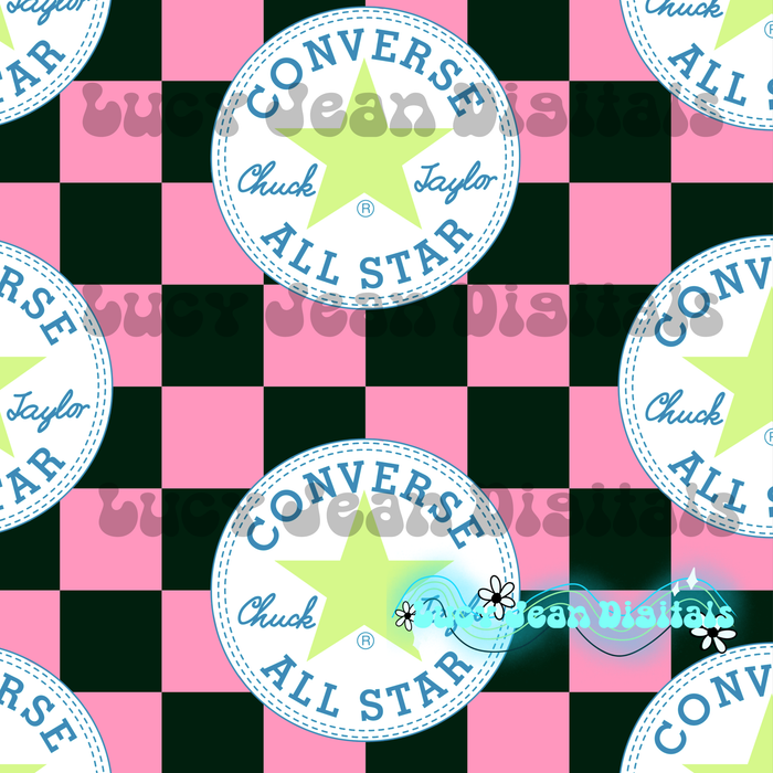 Peachy checkered sneakers Seamless File