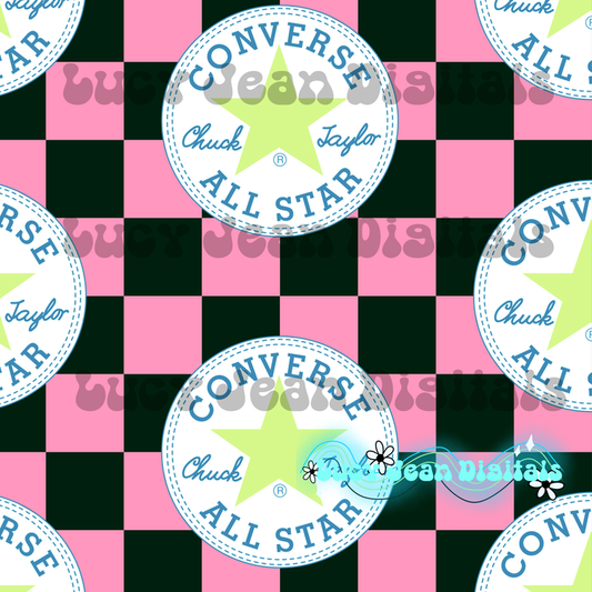 Peachy checkered sneakers Seamless File