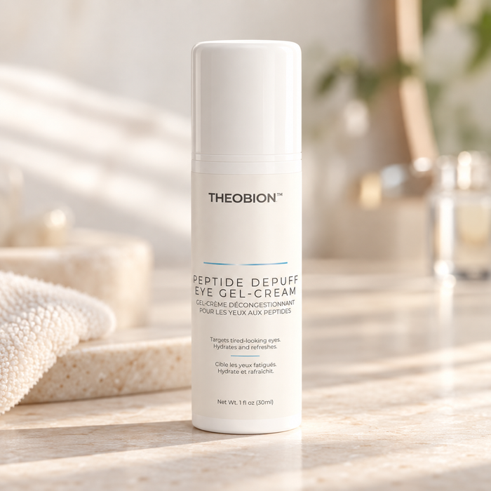 Theobion Peptide Depuff Eye Gel-Cream, 1 fl oz (30 ml) airless pump bottle