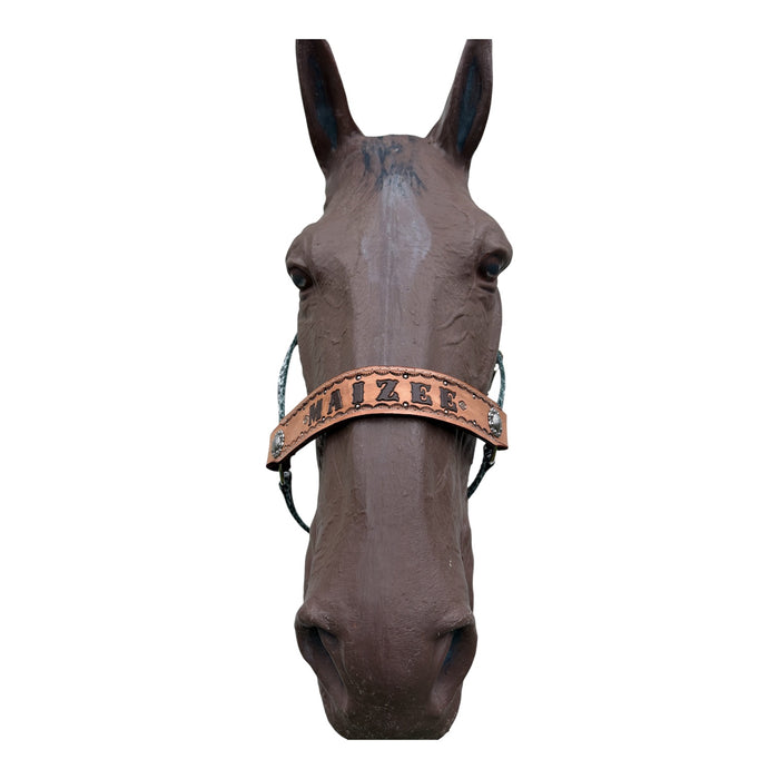 PERSONALIZED Cow print black and white nylon horse halter