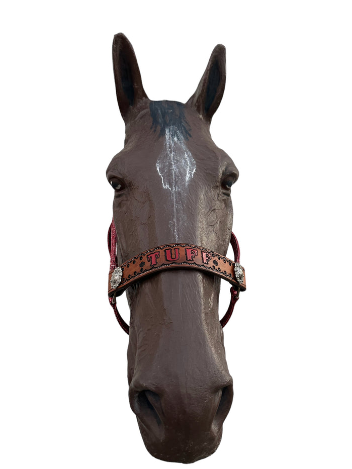 PERSONALIZED red bandana  nylon horse halter