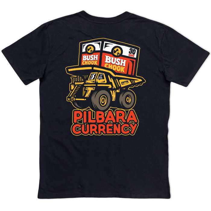 Pilbara Currency 2 Tee Black T-Shirt Bush Chook