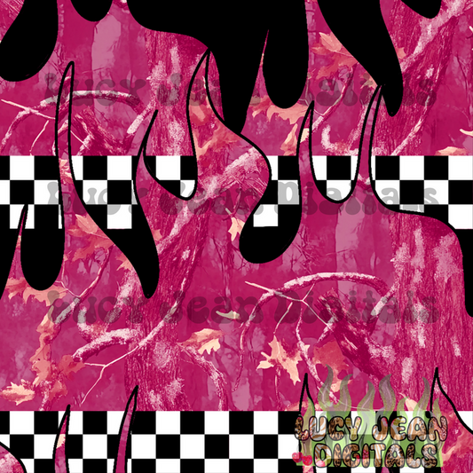 Pink Camo Flames seamless File