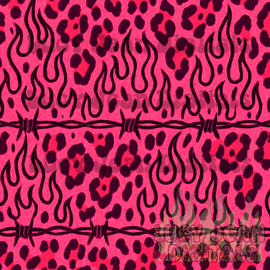 Pink Cheetah Barbed Wire Seamless File