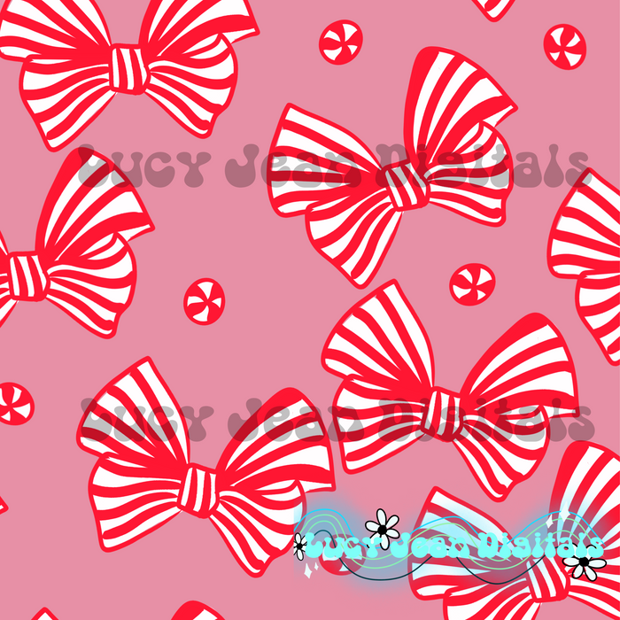 Pink Christmas Bows Seamless File