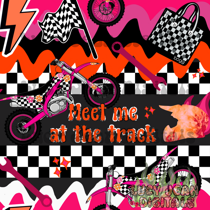 Pink meet me at the track moto Seamless File