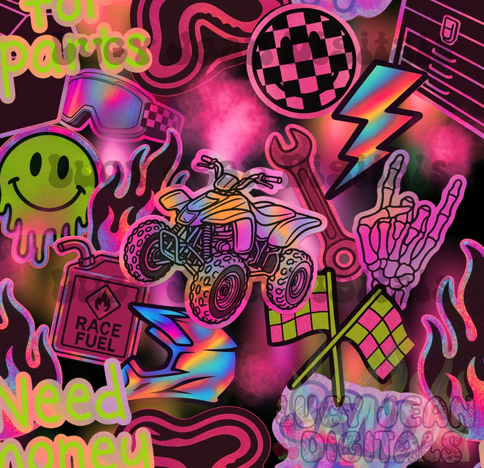 Pink Quad Stickers Seamless File
