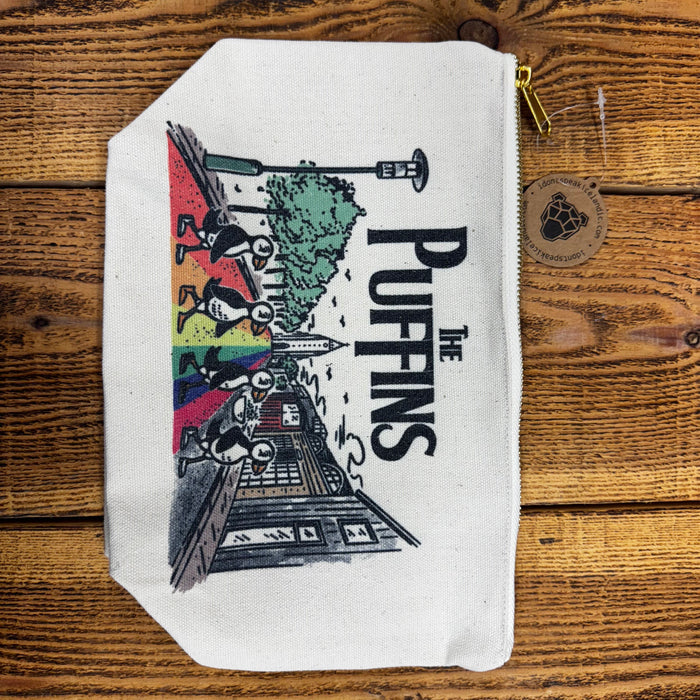 Pouch with Zipper, 12 oz - The Puffins