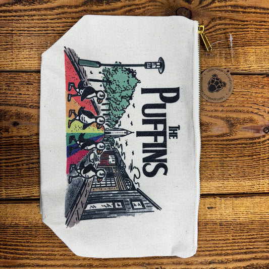 Pouch with Zipper, 12 oz - The Puffins