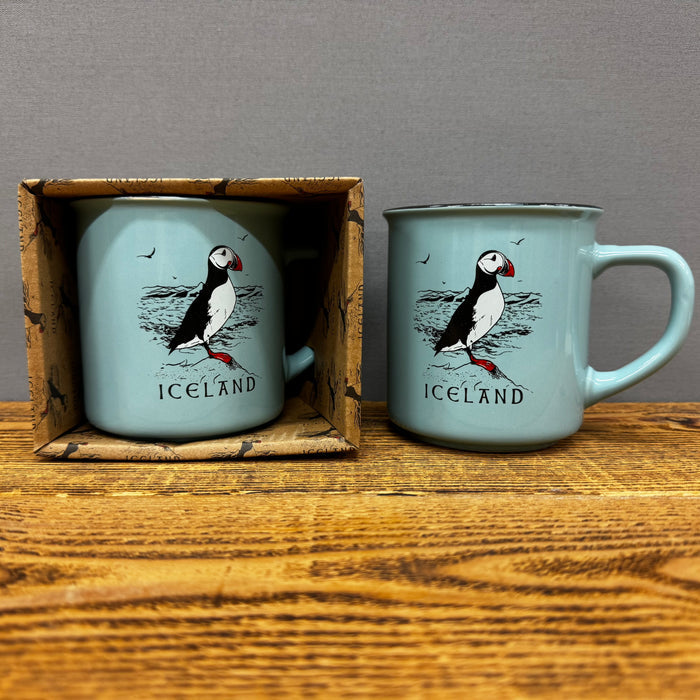 Puffin Iceland - Mug - Green