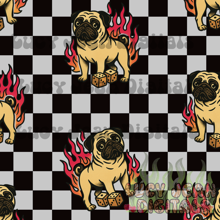 Pug Dog Seamless File