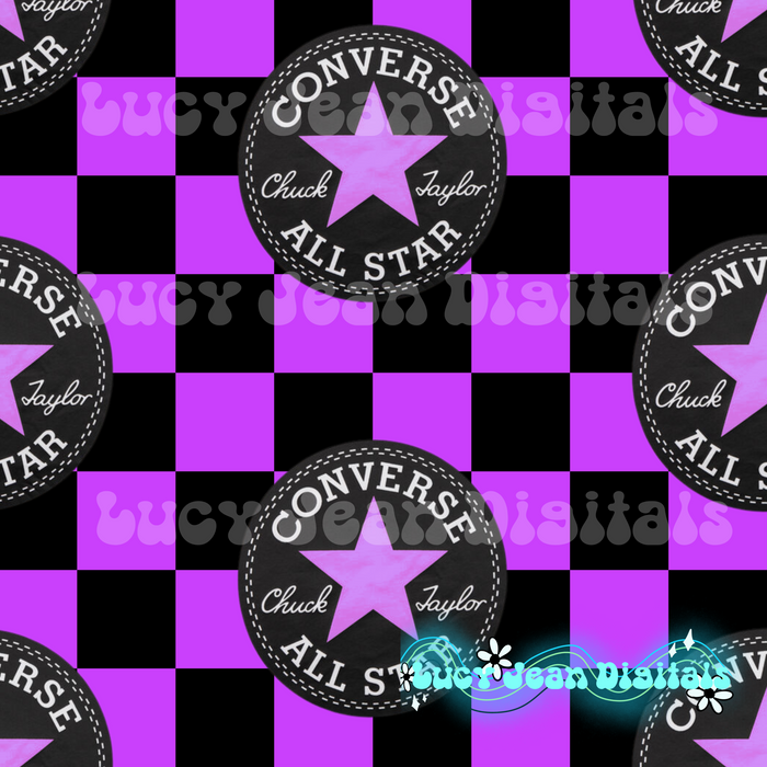Purple checkered Sneaker Seamless File