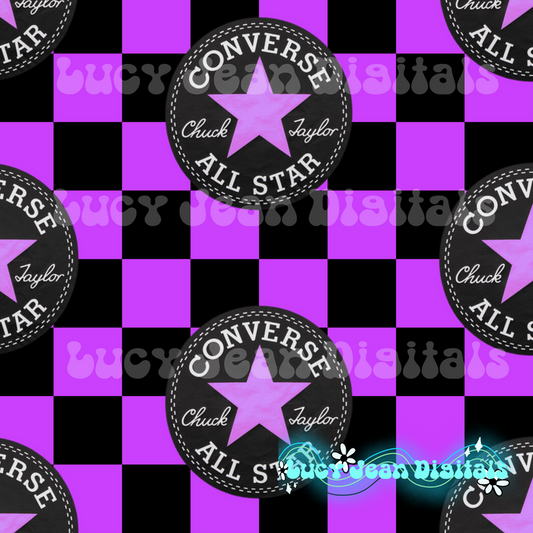 Purple checkered Sneaker Seamless File