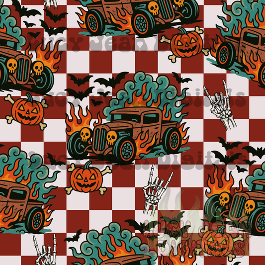 Rat Rod Halloween Seamless File