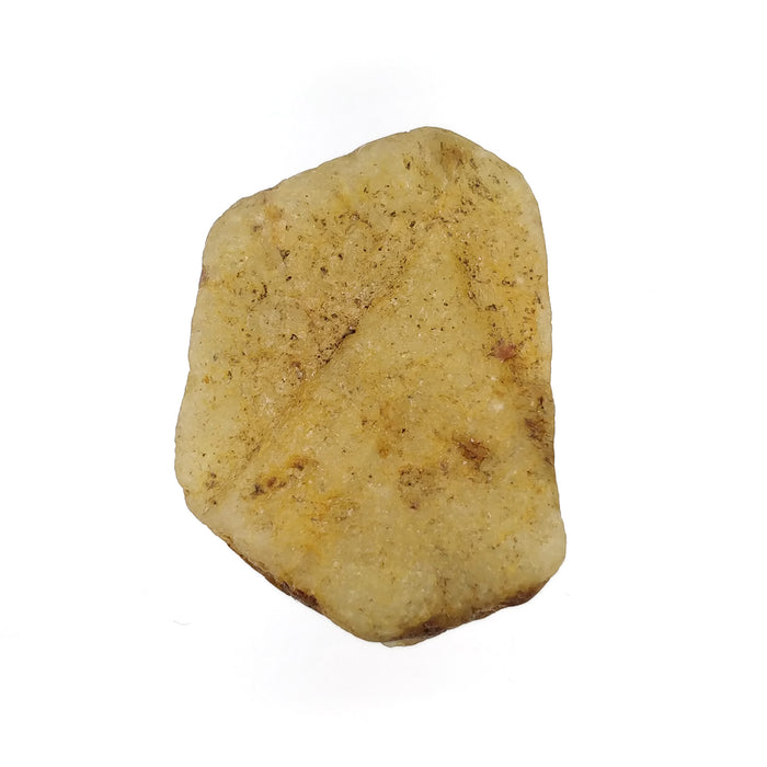 RECORD KEEPER Yellow SAPPHIRE Gemstone Crystal : 84.90cts Natural Untreated Triangle Formative Sapphire Specimen 36*26mm