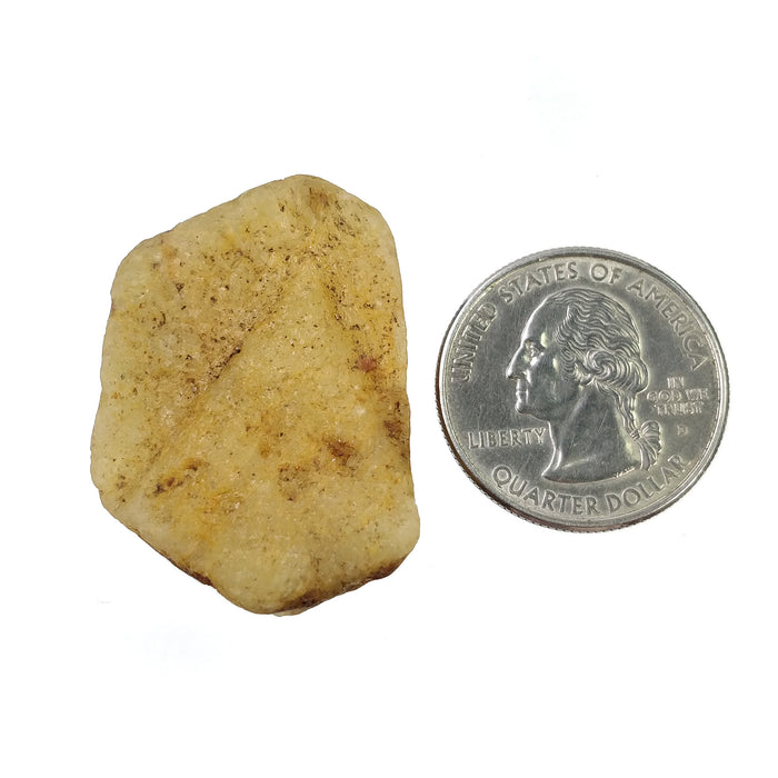 RECORD KEEPER Yellow SAPPHIRE Gemstone Crystal : 84.90cts Natural Untreated Triangle Formative Sapphire Specimen 36*26mm