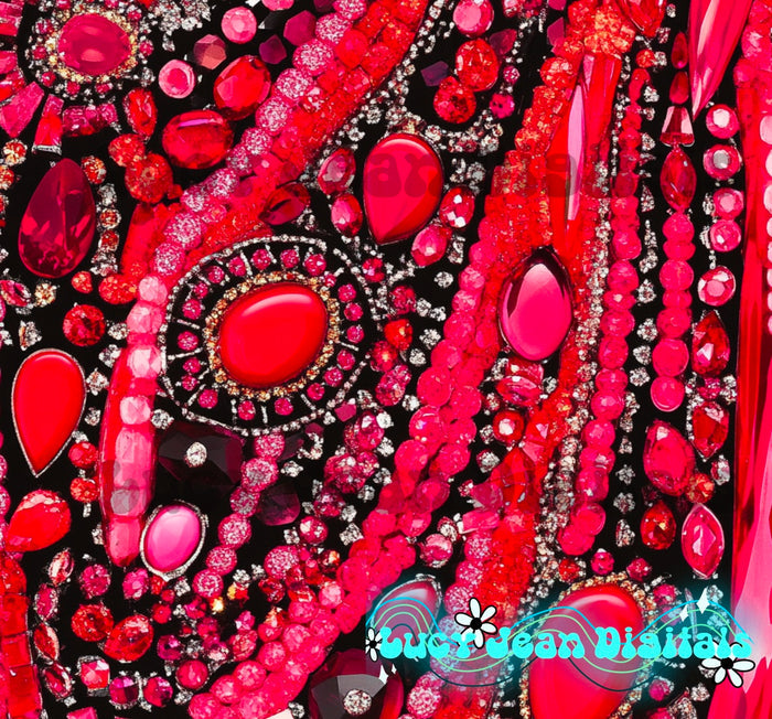 Red and pink western jewelry seamless file