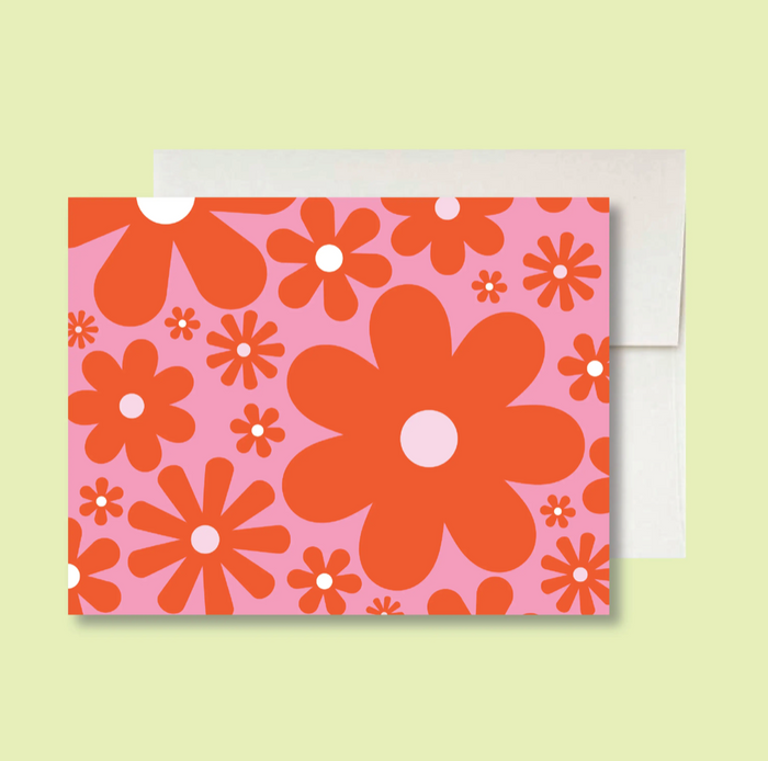 Red Florals Card