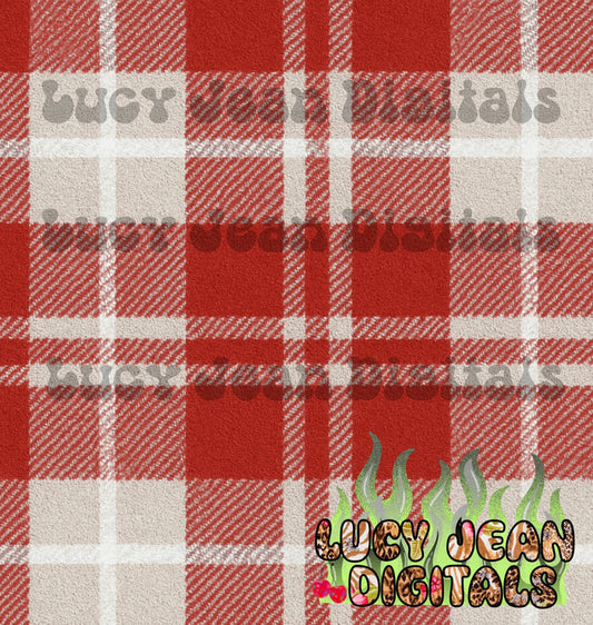 Red white flannel Seamless File