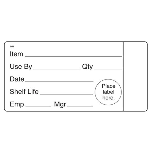 Removable Shelf Life Label 50mm x 95mm (Roll Of 500)