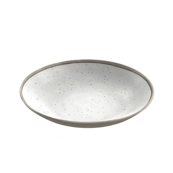 Retreat Pottery White Bamboo 9" Bowl TarHong Indigo Pool Patio BBQ