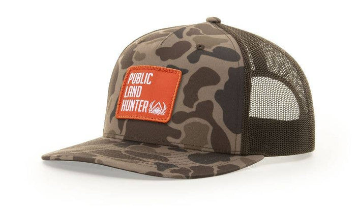 Richardson 112PFP Printed Five Panel Trucker - Duck Camo Colors: Bark Duck Camo/Brown