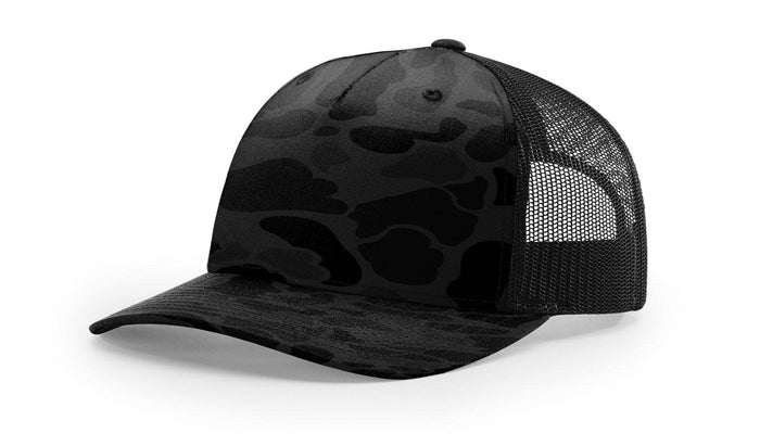 Richardson 112PFP Printed Five Panel Trucker - Duck Camo Colors: Bark Duck Camo/Brown