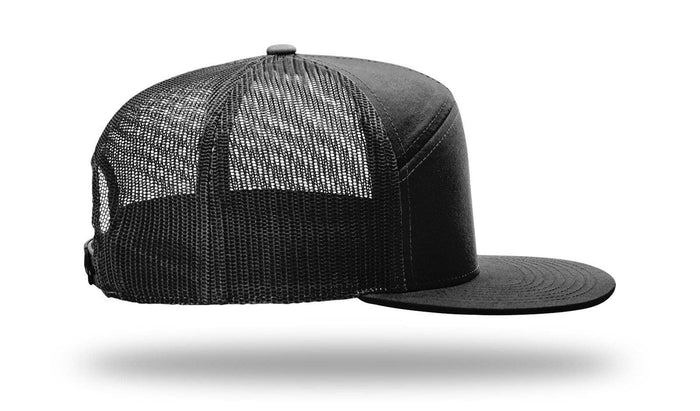 Richardson 168 7-Panel Trucker Hat: Black