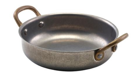 Round Dish Vintage Steel 13.5 x 3.75cm (Box Of 6)