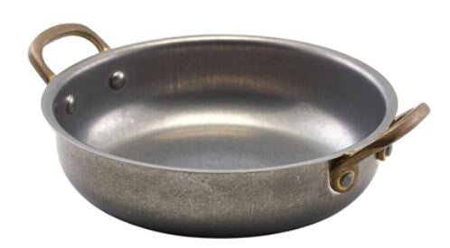 Round Dish Vintage Steel 15.5 x 4cm (Box Of 6)