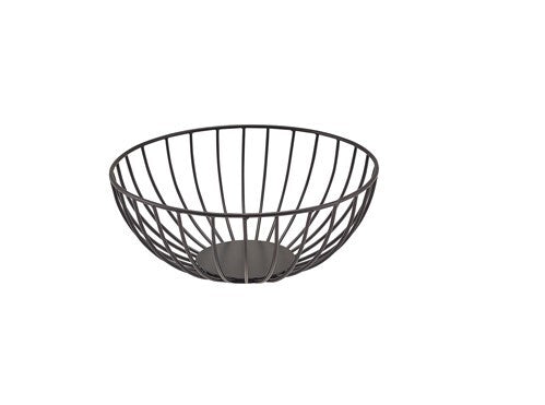 Round Wire Basket Black 20 x 8cm
