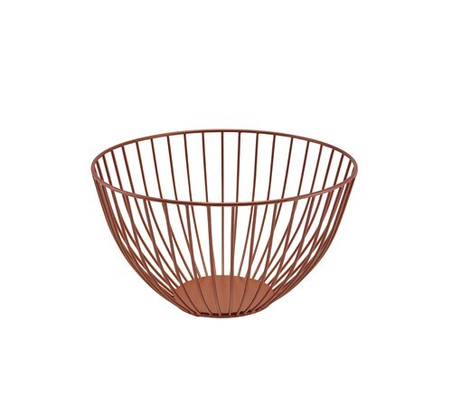 Round Wire Basket Copper 24 x 13cm