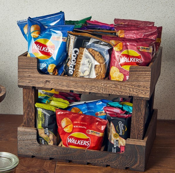 Rustic Wooden Display Crate GN 1/2