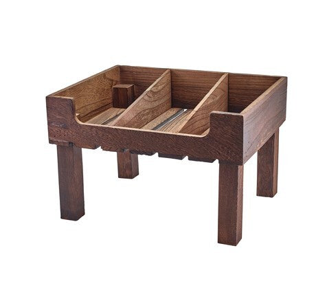Rustic Wooden Display Crate Stand GN 1/2