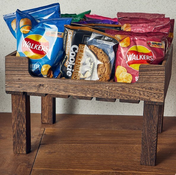 Rustic Wooden Display Crate Stand GN 1/2
