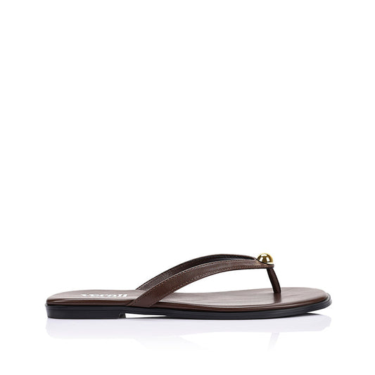 Sassy Casual Thongs - Chocolate Brown