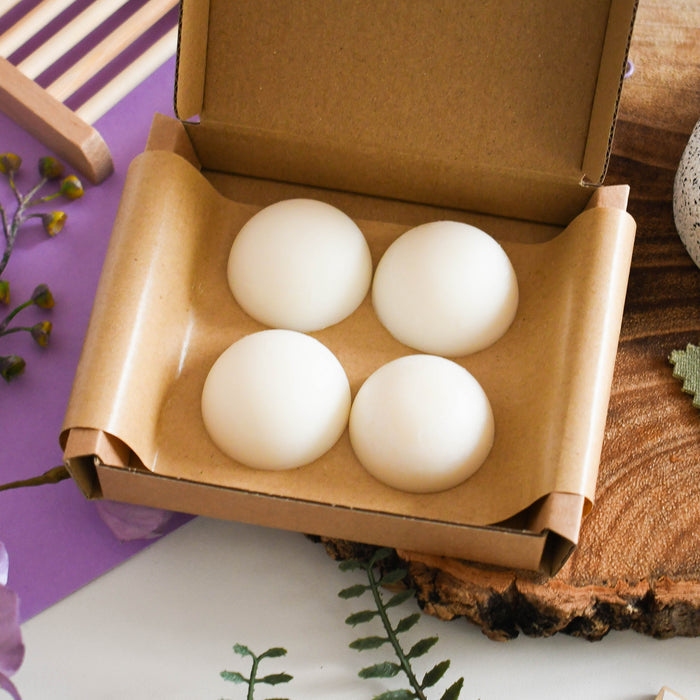 wildflower wisp wax melts set of 4, vegan, plastic-free, self care, home scents, natural