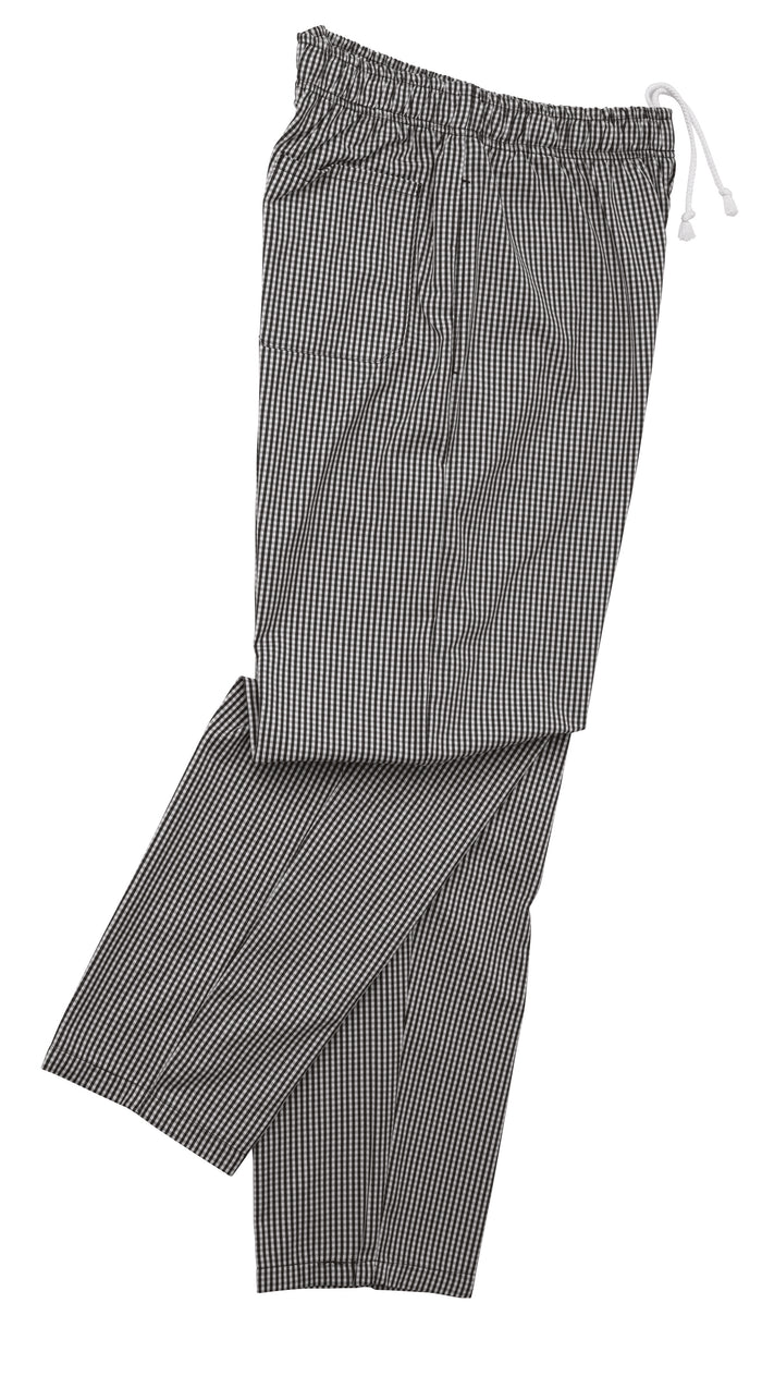 Scholar Chefs Trousers Small Black & White Check