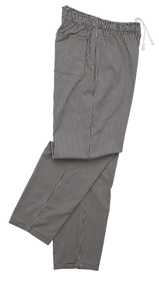 Scholar Chefs Trousers Small Black & White Check