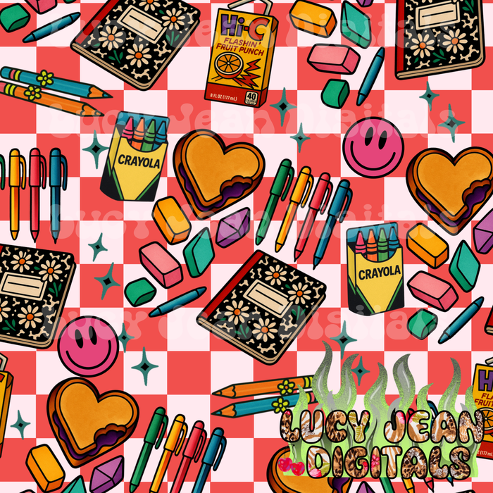 School Supplies Seamless File